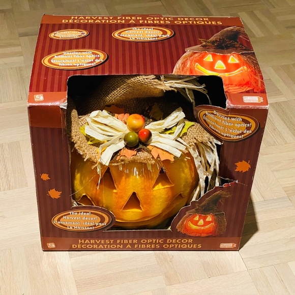 Halloween Decor - Fibre Optic Jack O'Lantern, Great Condition! - Picture 3 of 4